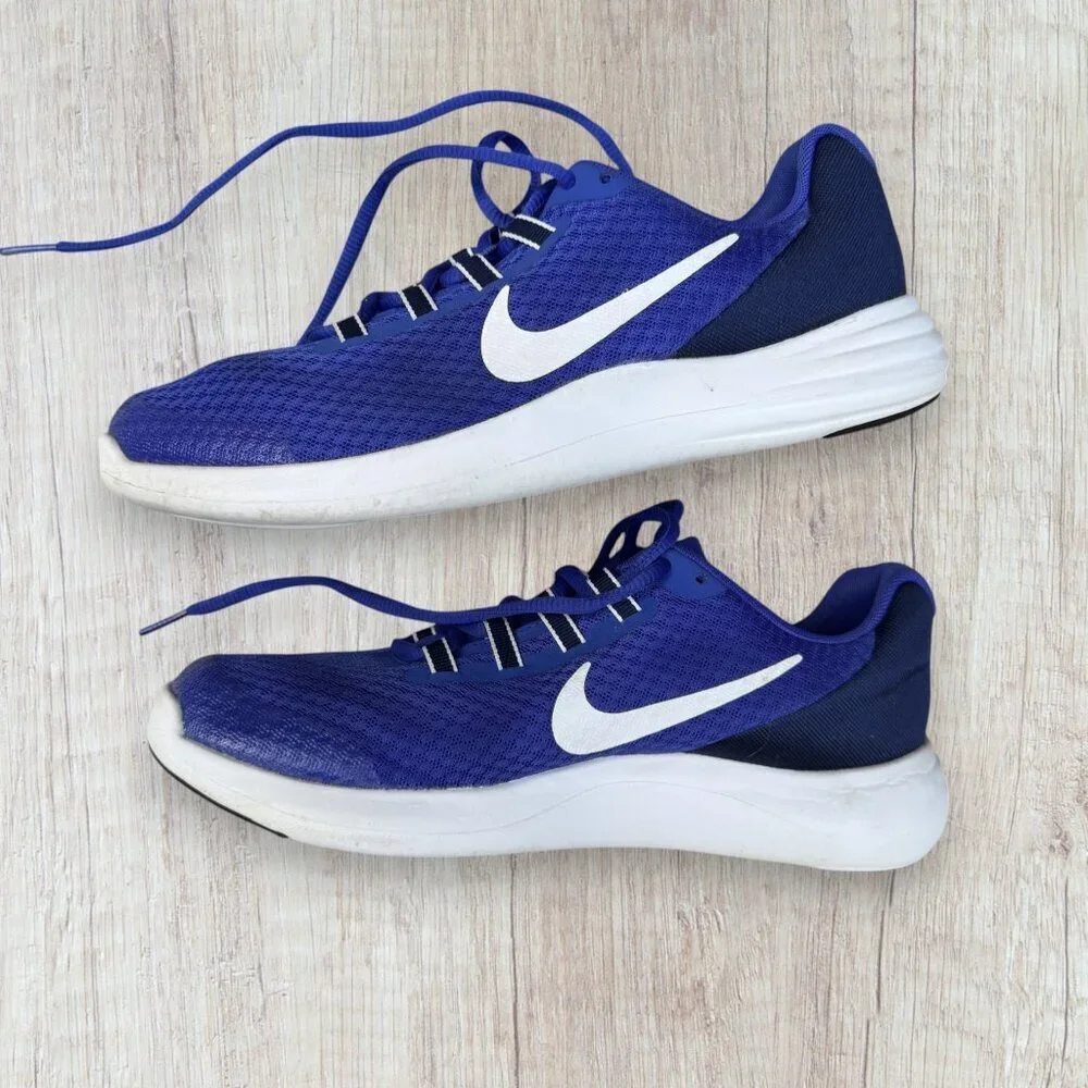 NIKE Lunar Converce Blue White Sneakers Athletic Running Shoes Size 7Y 7 Youth